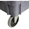 Vestil Plastic Utility Cart, 3 Shelves, 24.5 x 36, Foam Plastic, 550 lb Load Capacity, 3 Shelves, 25.5" W PLSC-3-2436 - alternate 3